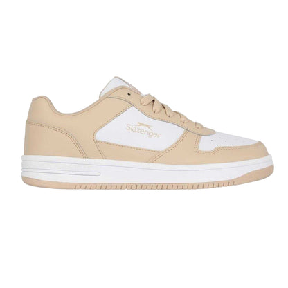 White-Cream - Front - Slazenger Childrens-Kids Tower Leather Flat Trainers