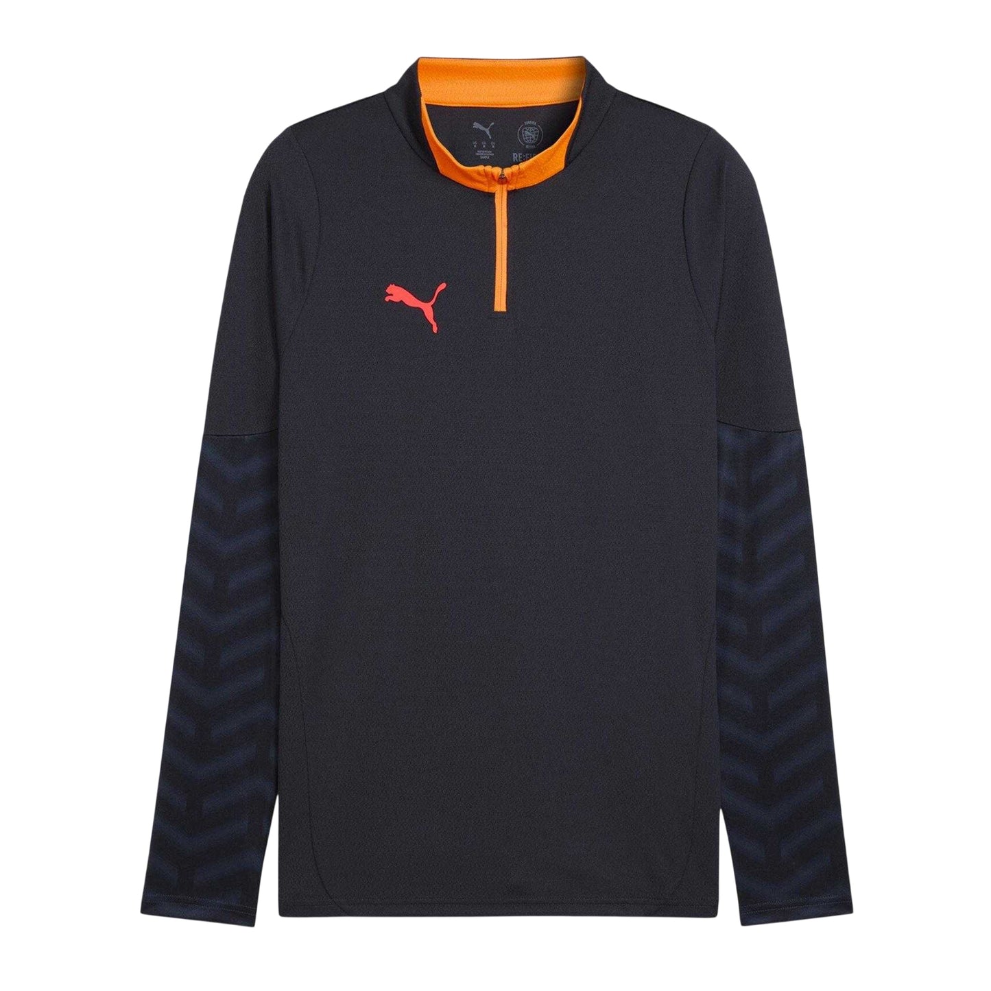 Navy Blue-Orange - Front - Puma Mens Individual Cup Drill Top