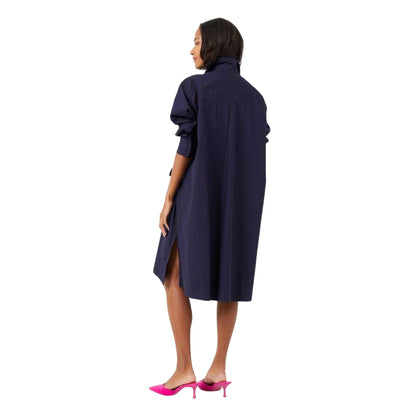Marine - Side - French Connection Womens-Ladies Rhodes Sleeveless Shirt Dress