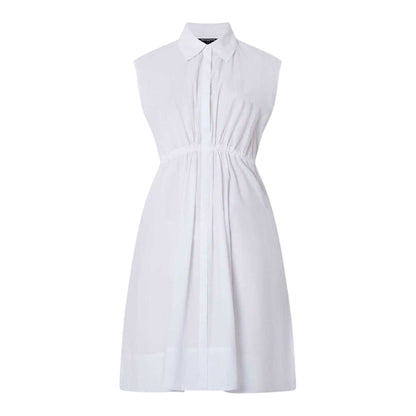 White - Front - French Connection Womens-Ladies Rhodes Sleeveless Shirt Dress