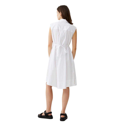 White - Back - French Connection Womens-Ladies Rhodes Sleeveless Shirt Dress