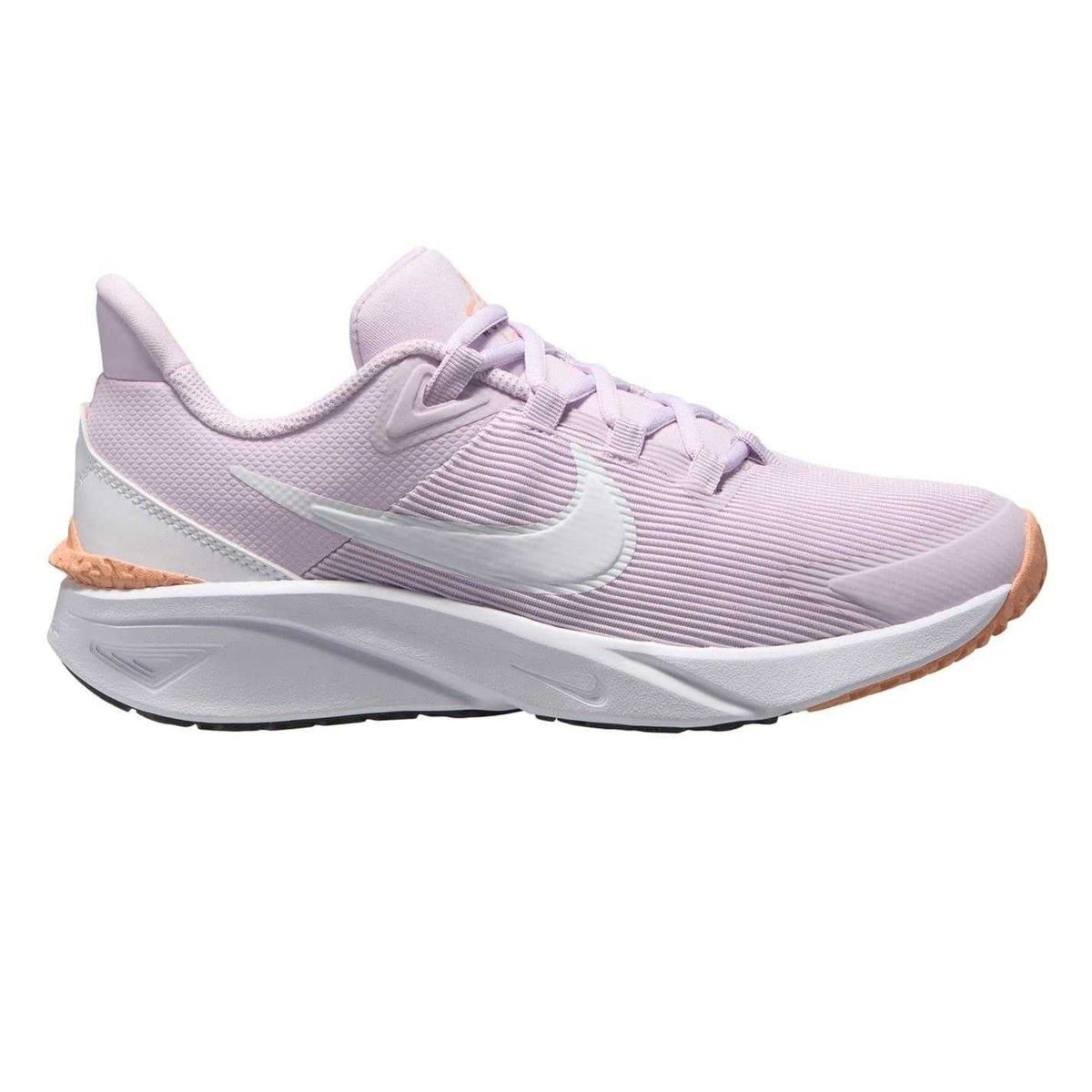 Grey-Apricot - Front - Nike Womens-Ladies Star Runner 4 Leather Trainers