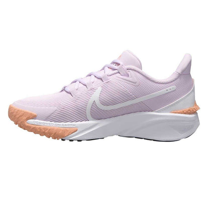 Grey-Apricot - Side - Nike Womens-Ladies Star Runner 4 Leather Trainers