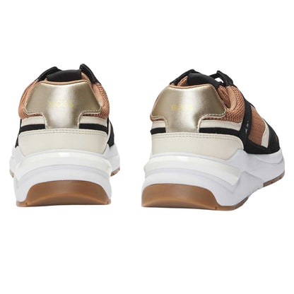 Medium Beige - Back - Boss Womens-Ladies Skylar Suede Trainers