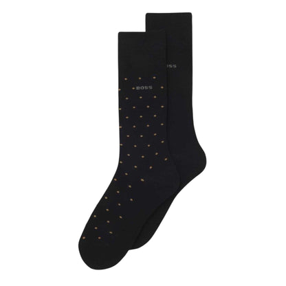 Black - Back - Boss Unisex Adult Logo Ankle Socks (Pack of 2)