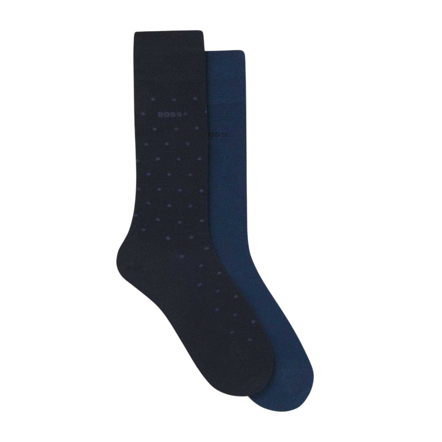 Dark Blue - Front - Boss Unisex Adult Logo Ankle Socks (Pack of 2)