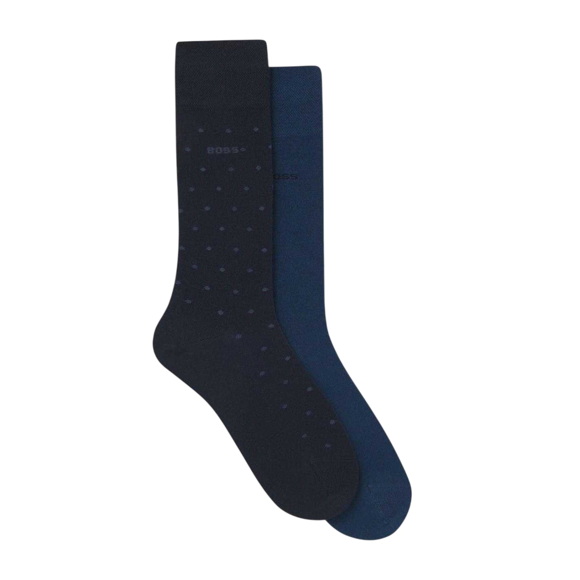 Dark Blue - Front - Boss Unisex Adult Logo Ankle Socks (Pack of 2)