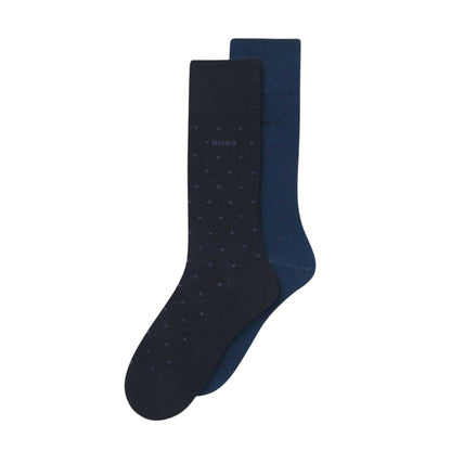 Dark Blue - Back - Boss Unisex Adult Logo Ankle Socks (Pack of 2)