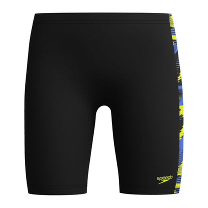 Hyper Yellow - Front - Speedo Boys Contrast Detail Jammer Shorts