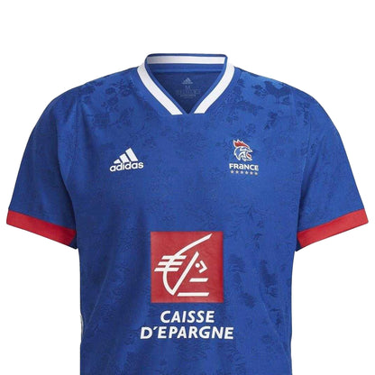 Navy Blue-Royal Blue-White - Back - Adidas Mens France Handball Shirt