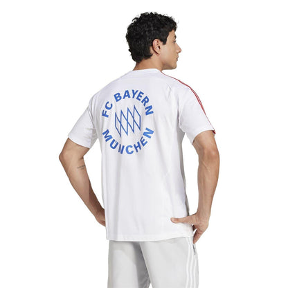 White - Back - Adidas Mens FC Bayern Munich T-Shirt