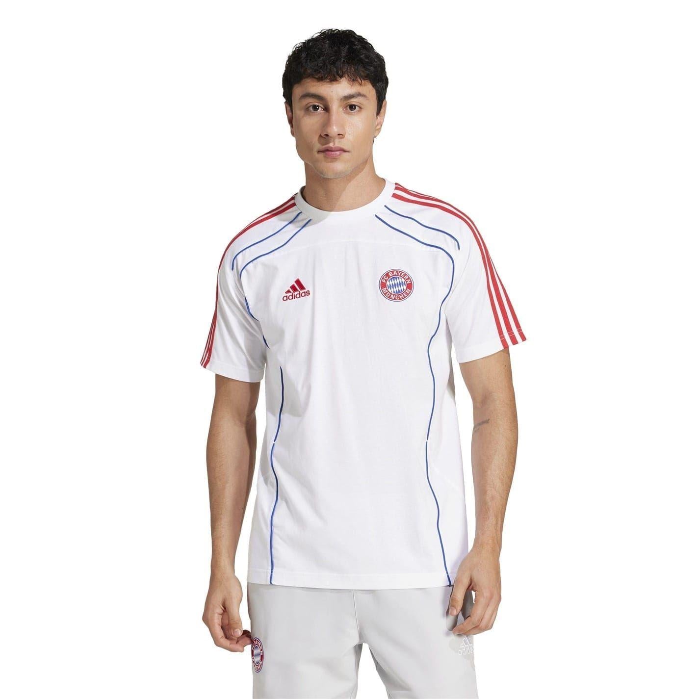 White - Side - Adidas Mens FC Bayern Munich T-Shirt