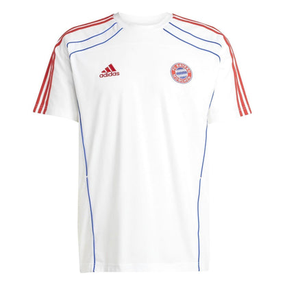 White - Front - Adidas Mens FC Bayern Munich T-Shirt