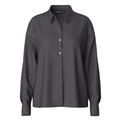 Magnet - Front - Pieces Womens-Ladies Relaxed Fit Long-Sleeved Shirt