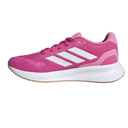 Pink-White - Side - Adidas Childrens-Kids Runfalcon 5 Cloudfoam Trainers