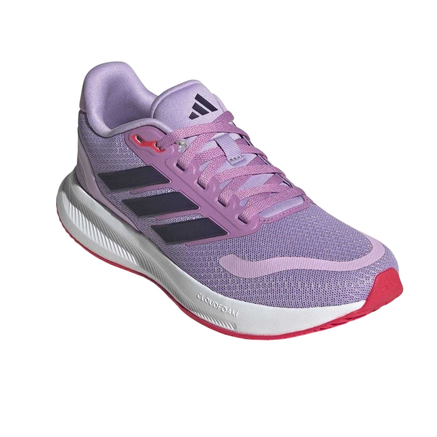 Plum Purple - Pack Shot - Adidas Childrens-Kids Runfalcon 5 Cloudfoam Trainers