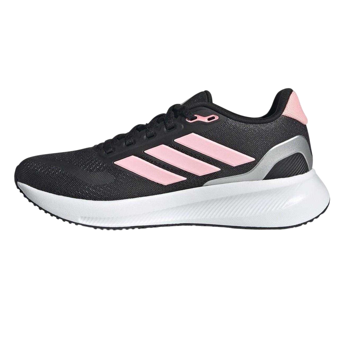 Black-Pink - Side - Adidas Childrens-Kids Runfalcon 5 Cloudfoam Trainers