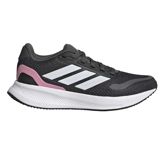 Grey-Pink - Front - Adidas Childrens-Kids Runfalcon 5 Cloudfoam Trainers