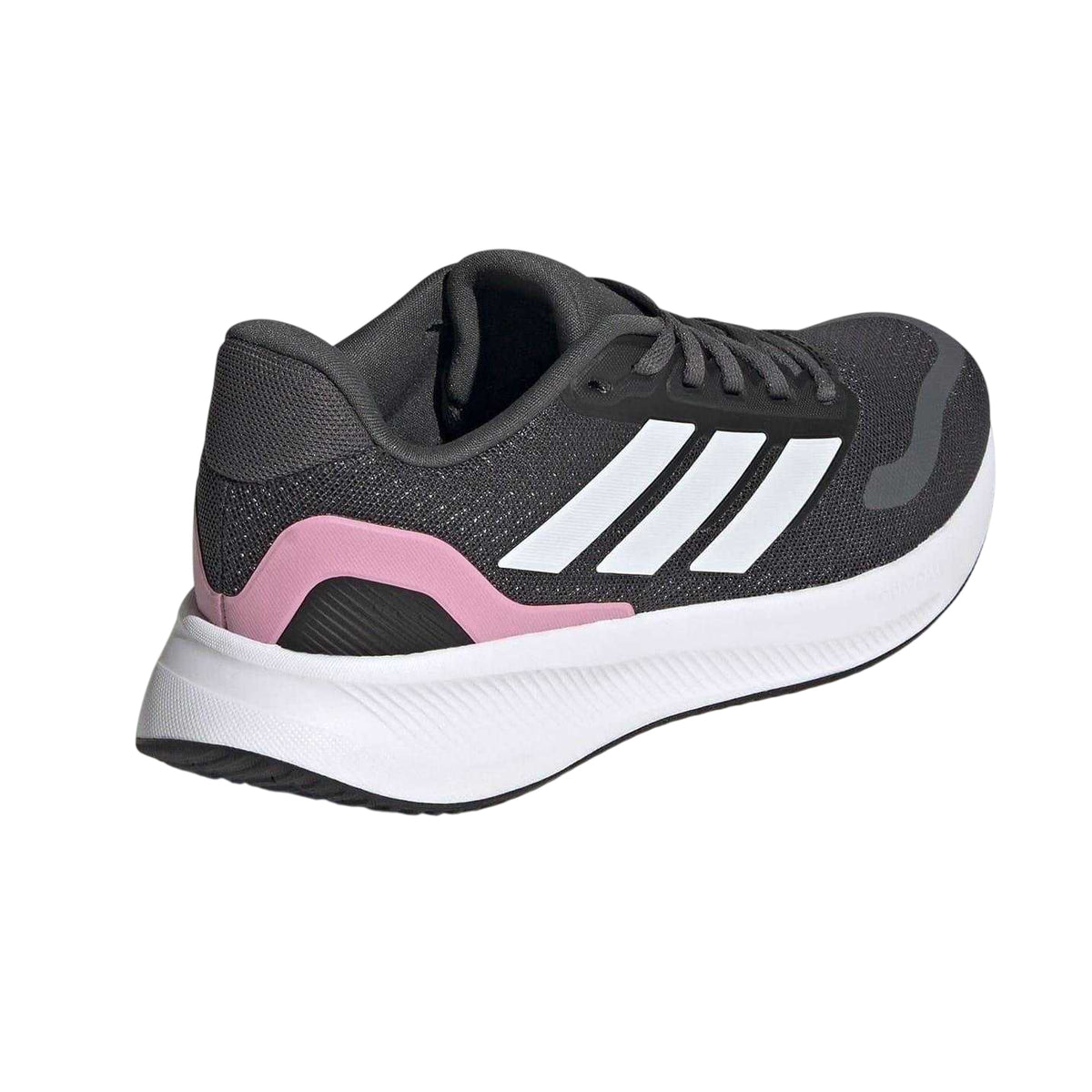Grey-Pink - Back - Adidas Childrens-Kids Runfalcon 5 Cloudfoam Trainers
