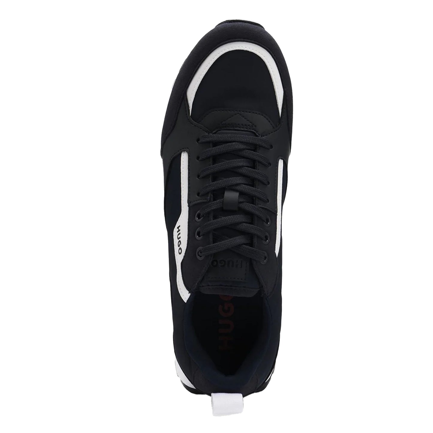 Dark Blue - Side - Hugo Mens Icelin Leather Trainers