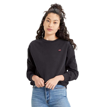 Black - Side - Levis Womens-Ladies Crew Neck Standard Sweatshirt