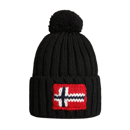 Black - Front - Napapijri Unisex Adult Beanie