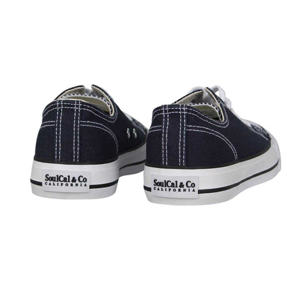 Navy - Back - SoulCal Womens-Ladies Canvas Flat Trainers