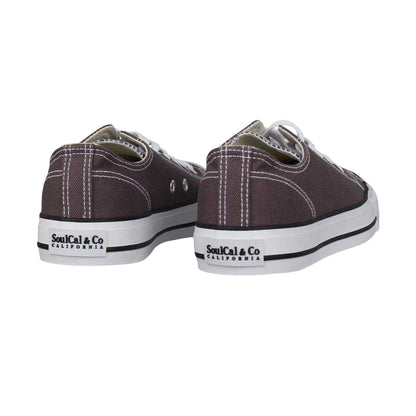 Charcoal - Back - SoulCal Womens-Ladies Canvas Flat Trainers