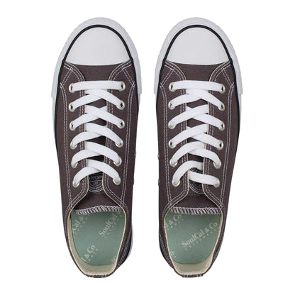 Charcoal - Lifestyle - SoulCal Womens-Ladies Canvas Flat Trainers