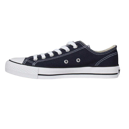 Navy - Side - SoulCal Womens-Ladies Canvas Flat Trainers