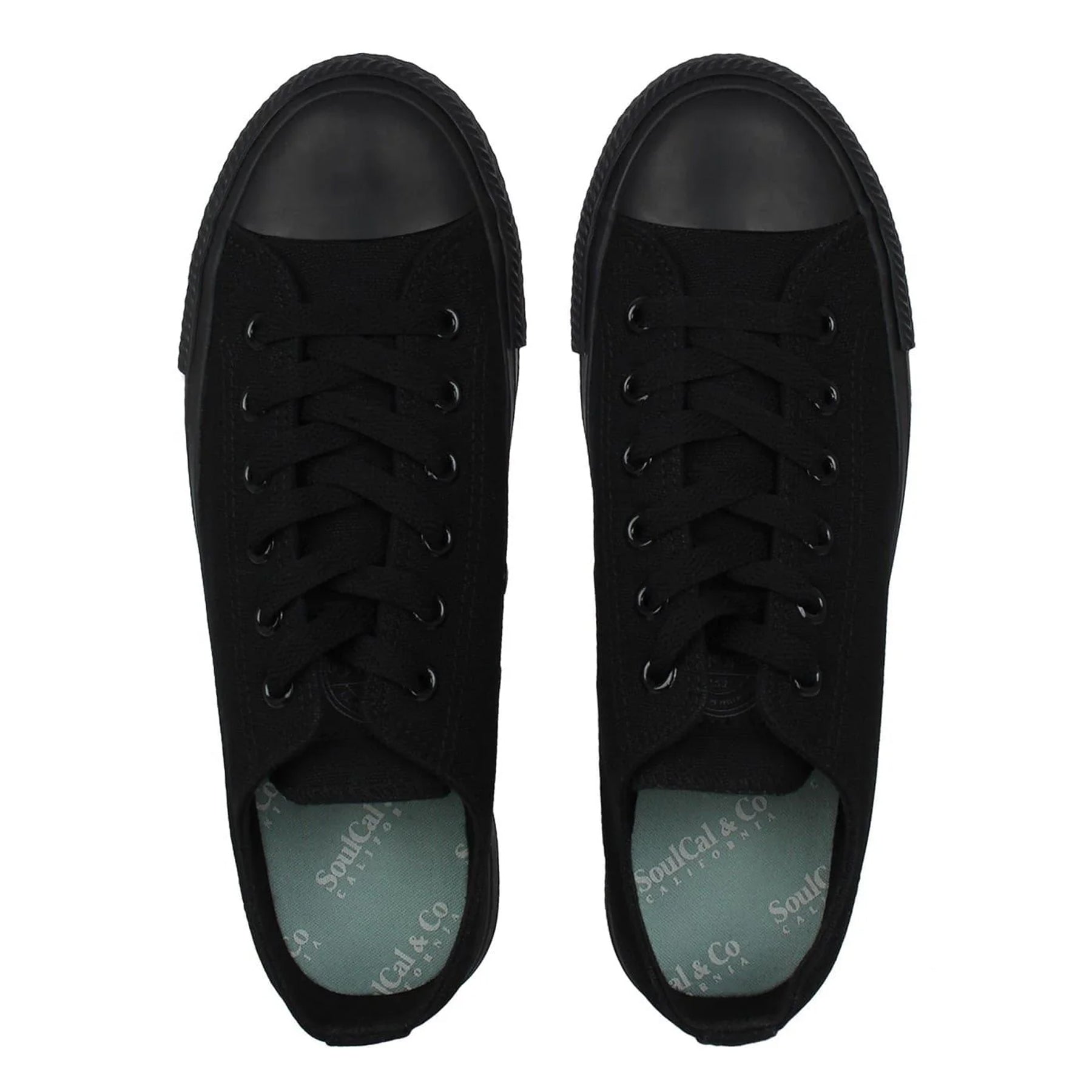 Black - Lifestyle - SoulCal Womens-Ladies Canvas Flat Trainers