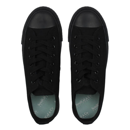Black - Lifestyle - SoulCal Womens-Ladies Canvas Flat Trainers