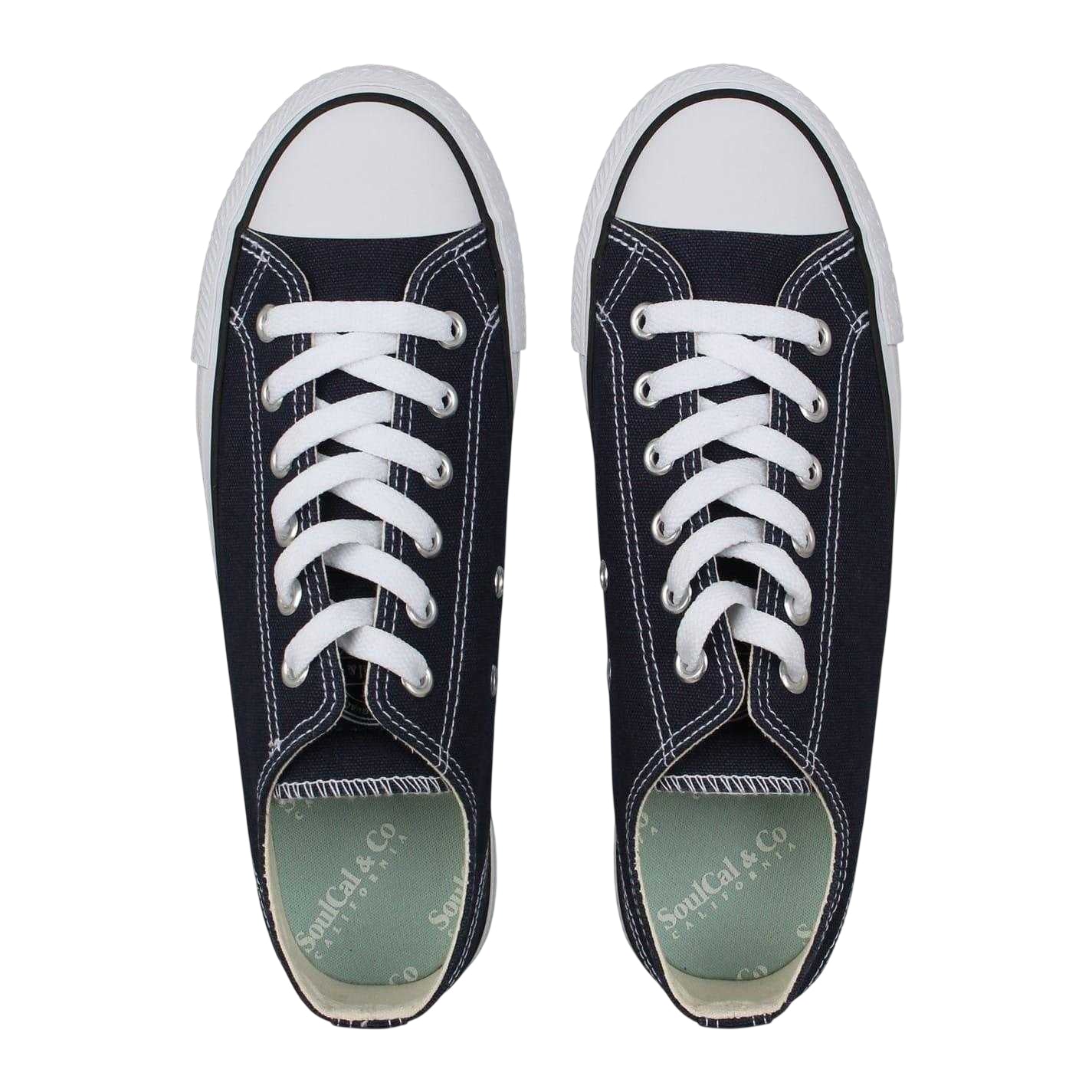 Navy - Lifestyle - SoulCal Womens-Ladies Canvas Flat Trainers