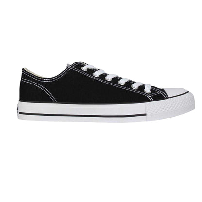 Black - Front - SoulCal Womens-Ladies Canvas Flat Trainers