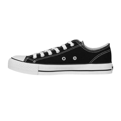 Black - Side - SoulCal Womens-Ladies Canvas Flat Trainers