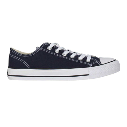 Navy - Front - SoulCal Womens-Ladies Canvas Flat Trainers