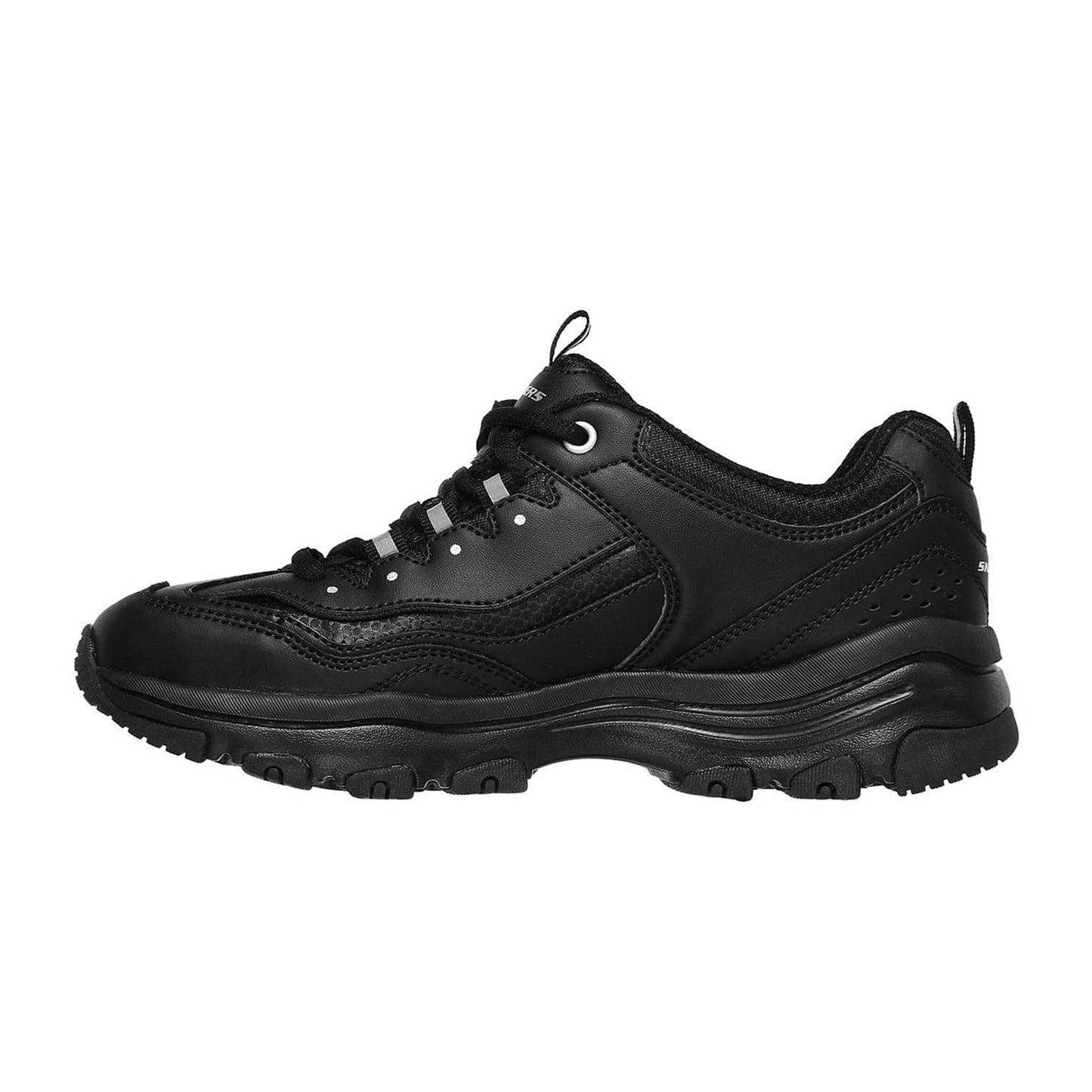 Black - Back - Skechers Womens-Ladies Dlite Athletic Trainers