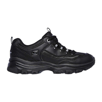 Black - Side - Skechers Womens-Ladies Dlite Athletic Trainers