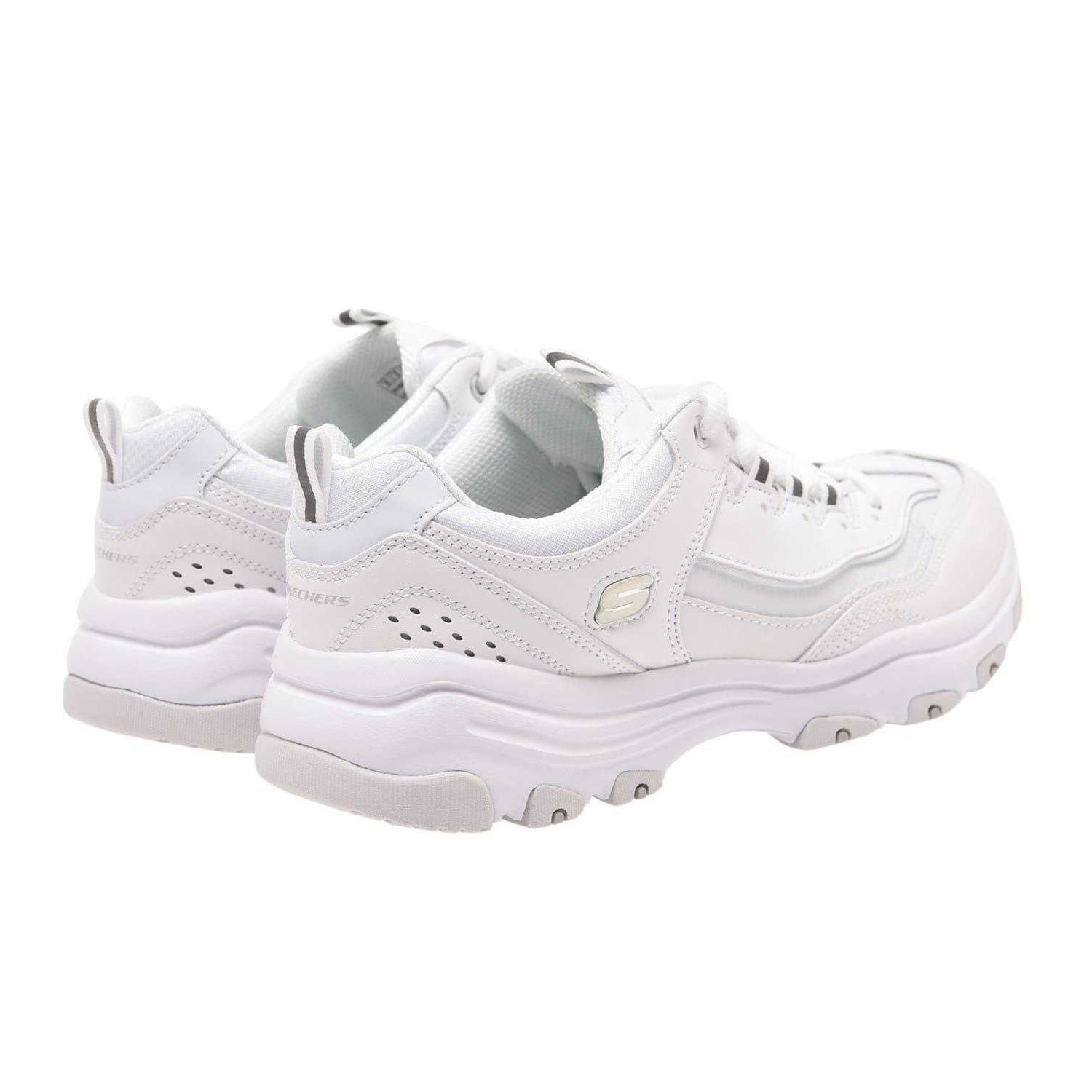 White - Back - Skechers Womens-Ladies Dlite Athletic Trainers