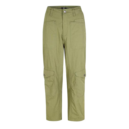 Loden-Green - Front - Vans Womens-Ladies Patterned Straight Combat Trousers