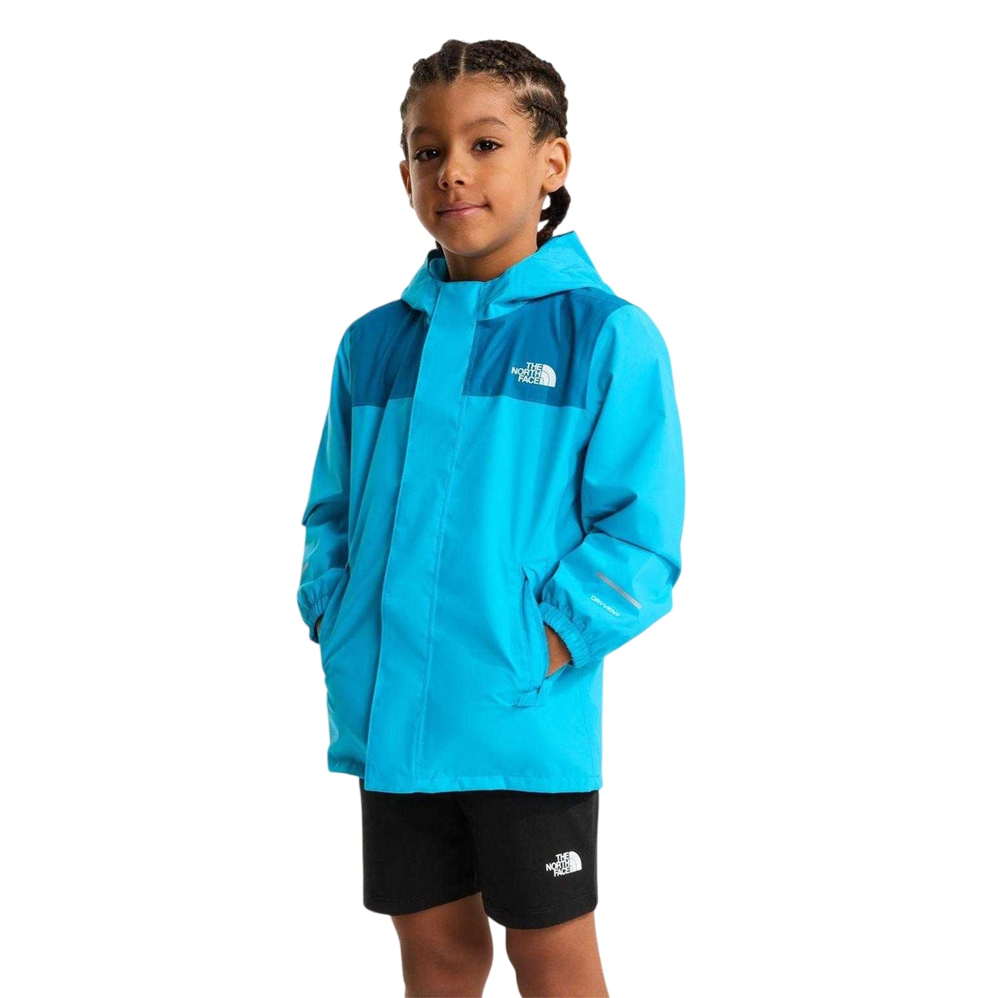 Blue - Side - The North Face Childrens-Kids Waterproof Jacket