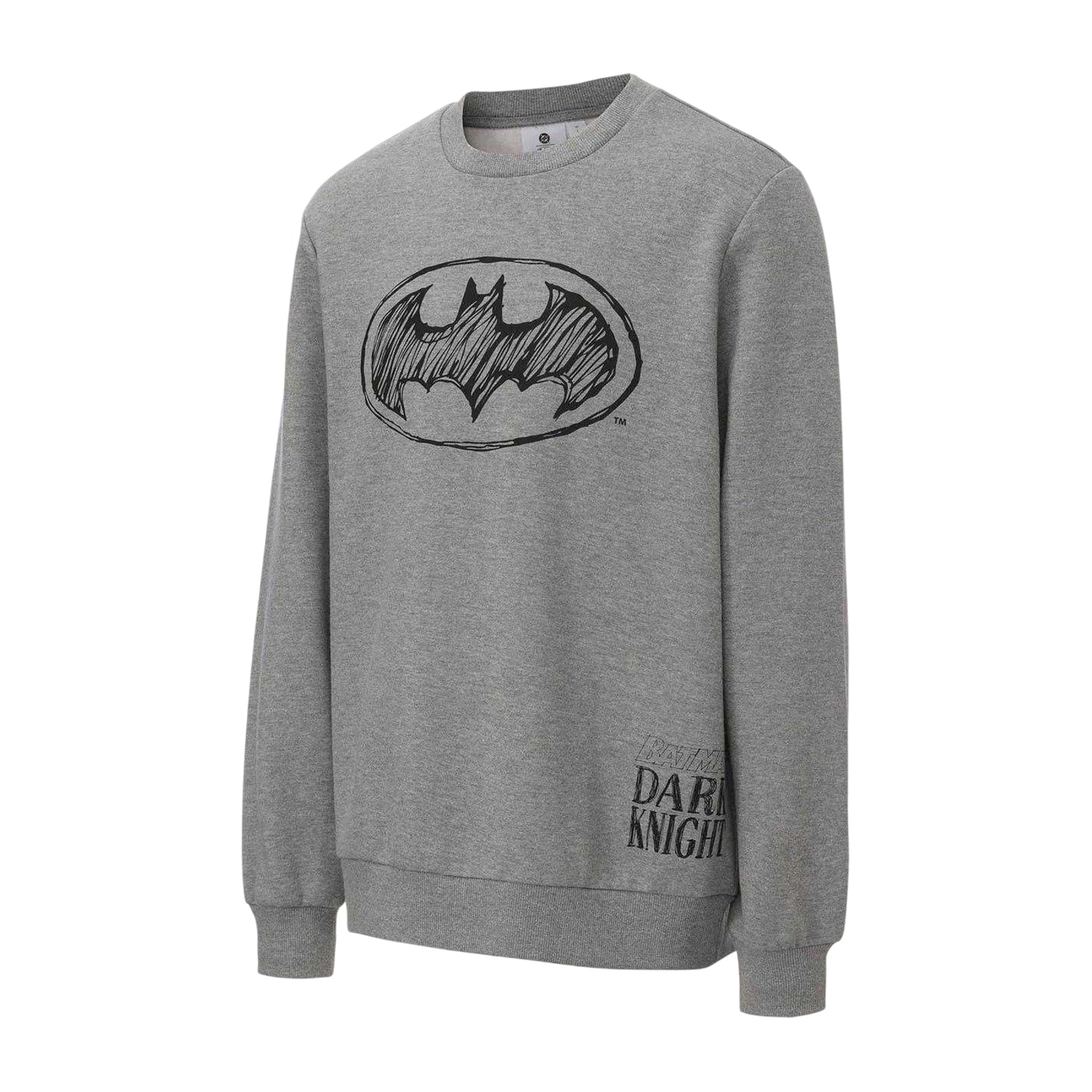 Grey - Side - Batman Mens Character Crew Neck Sweatshirt