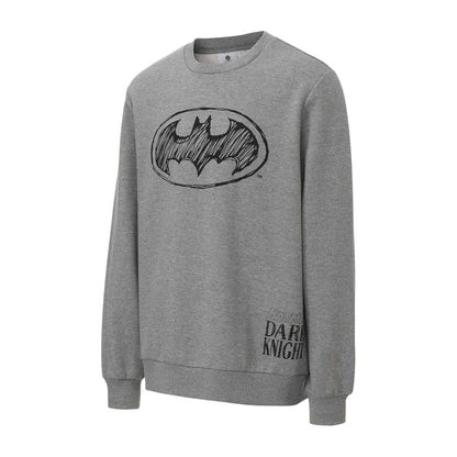 Grey - Side - Batman Mens Character Crew Neck Sweatshirt