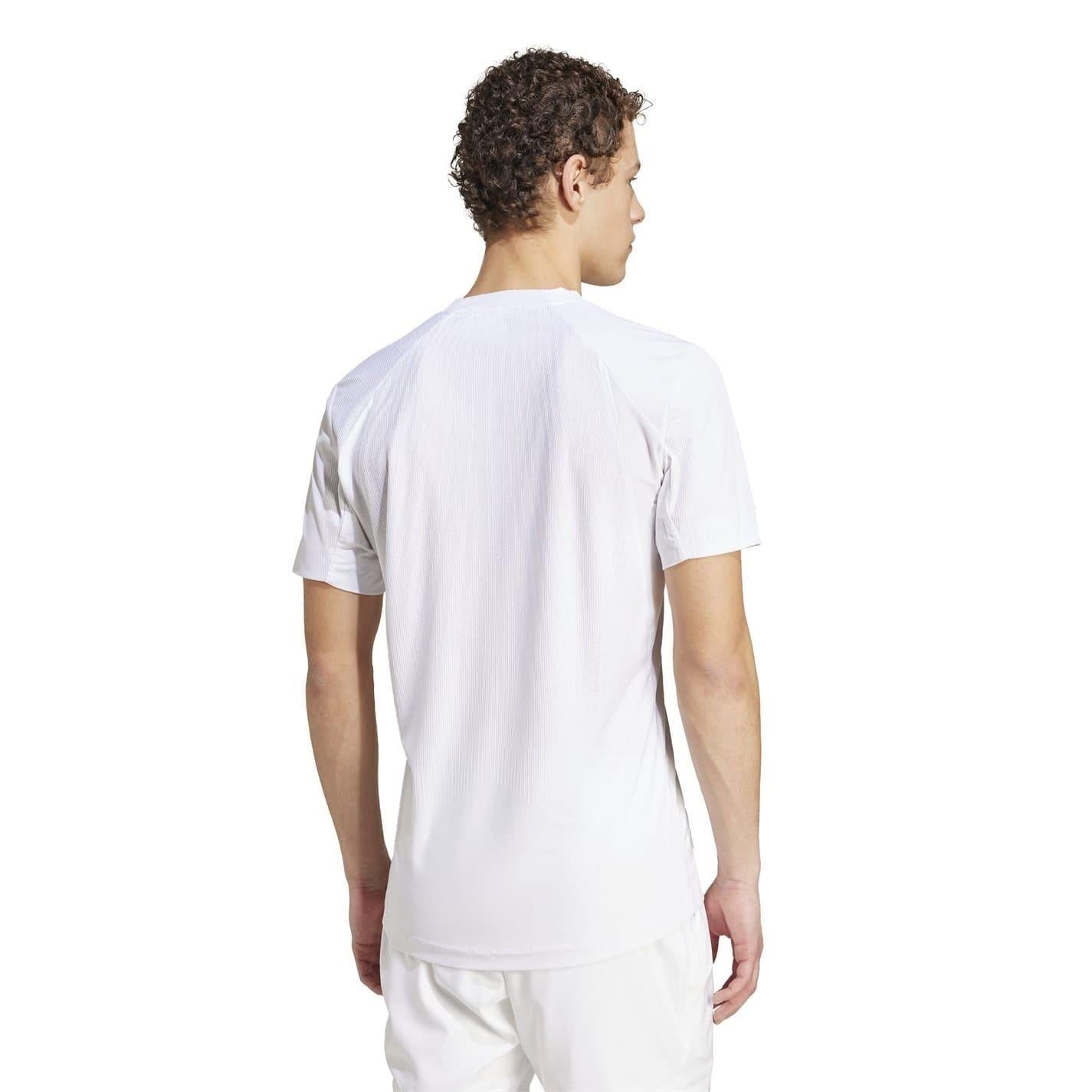 White - Back - Adidas Mens Airchill Pro Tennis T-Shirt