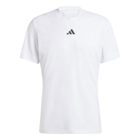 White - Front - Adidas Mens Airchill Pro Tennis T-Shirt