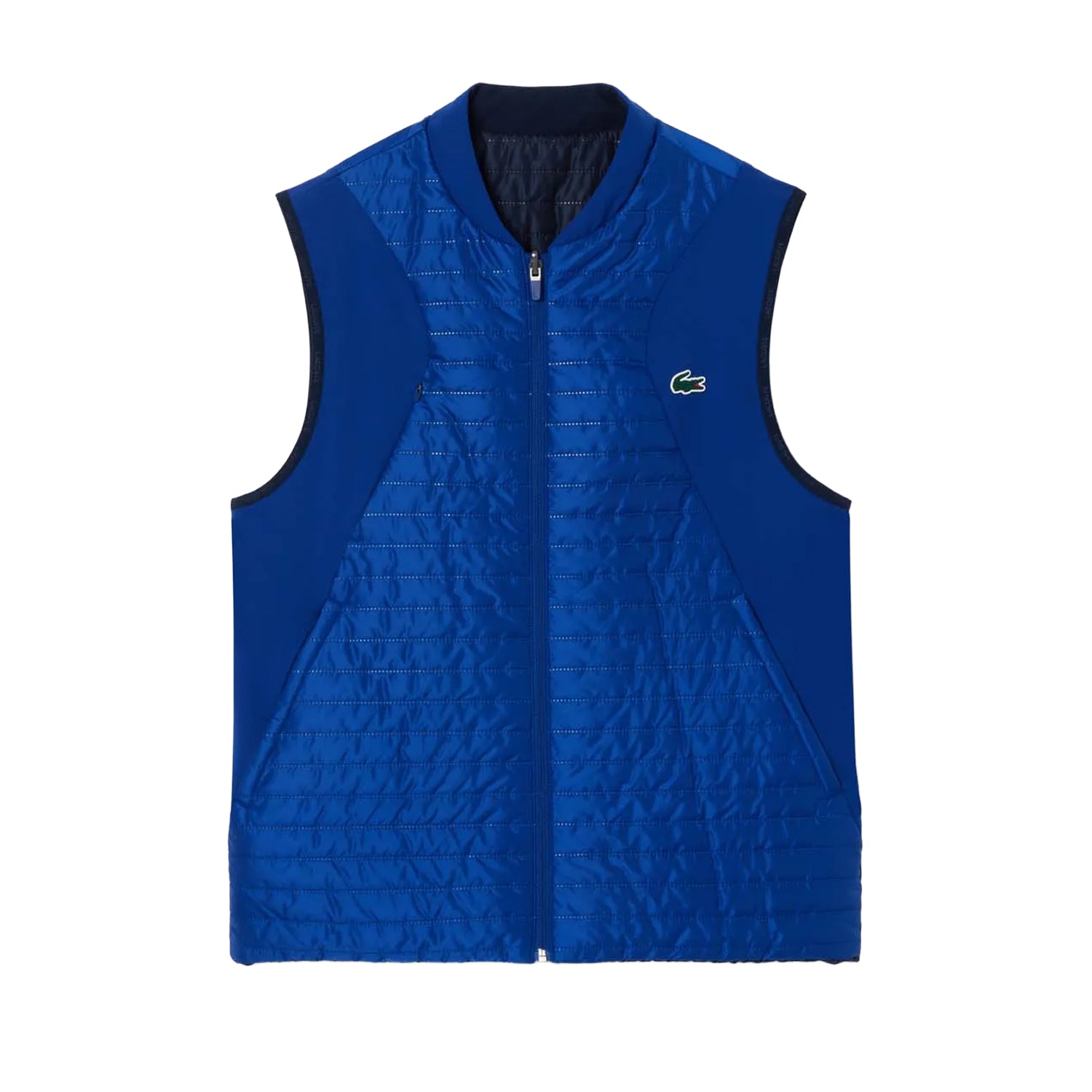 Navy - Back - Lacoste Mens Reversible Sport Gilet