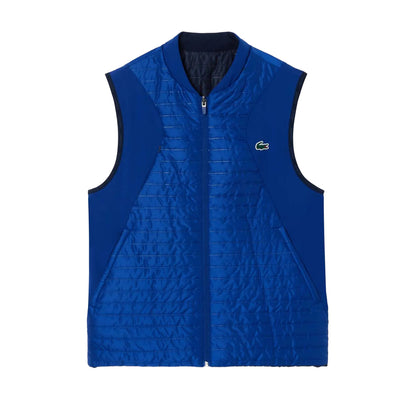 Navy - Back - Lacoste Mens Reversible Sport Gilet