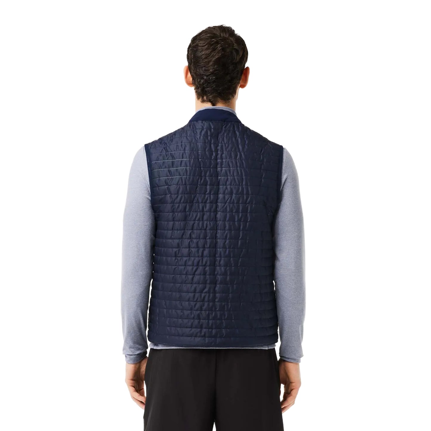 Navy - Side - Lacoste Mens Reversible Sport Gilet