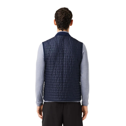 Navy - Side - Lacoste Mens Reversible Sport Gilet