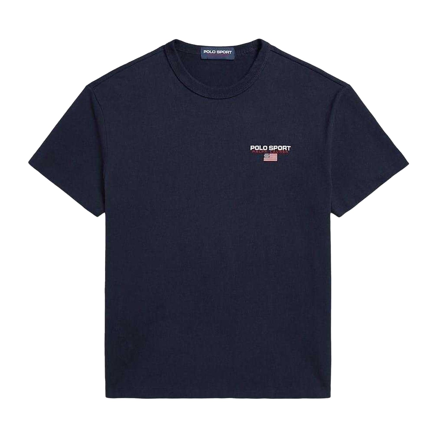Navy - Front - Ralph Lauren Mens Polo Flag Logo T-Shirt